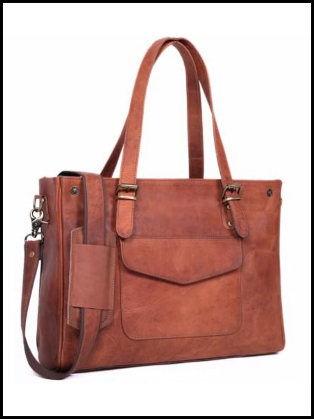 Genuine Leather Laptop Bag for Women Large Work Tote & Briefcase